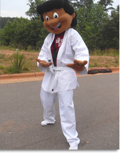 Mop Top makes his move for Karate Kid movie at Brier Creek, Raleigh, NC